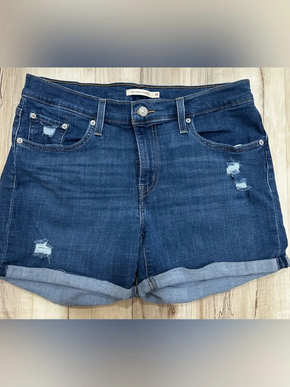 Levi's Dark Blue Denim Jean Shorts